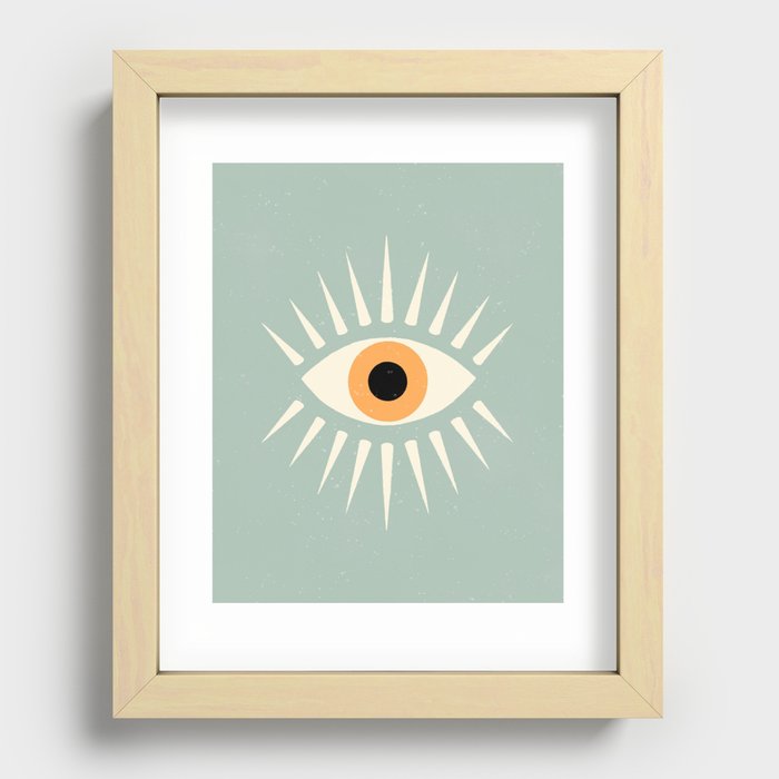 Yellow Eye Recessed Framed Print