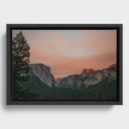 Yosemite National Park Sunset Framed Canvas