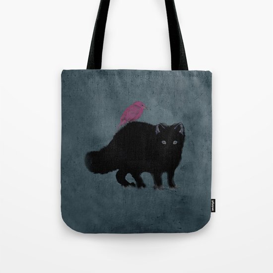 Cat and bird friends! Tote Bag