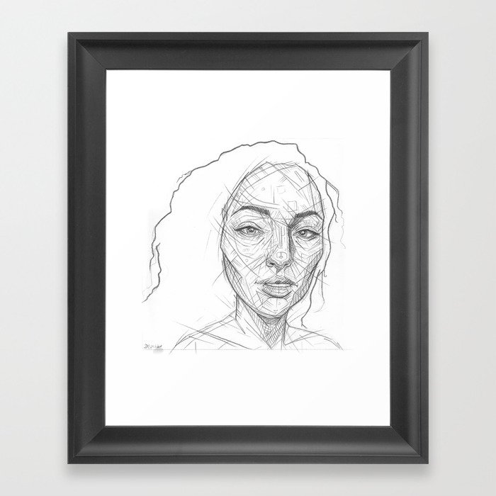 portrait study Framed Art Print