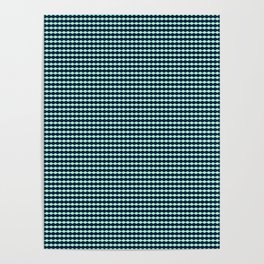 Sailor Blue and Mint Repeat Diamond Pattern Poster