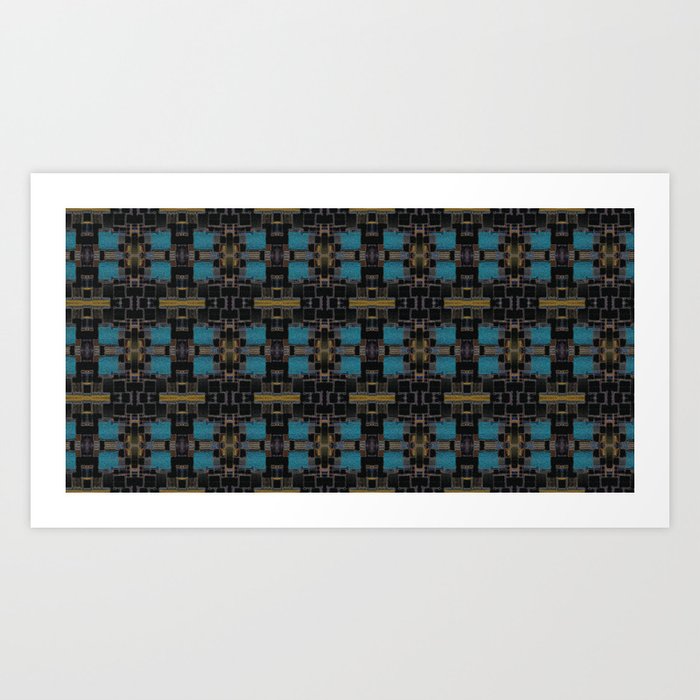 Aq Dze Art Print | Photography, Blue, Aquamarine, Black, Patterned, Textured