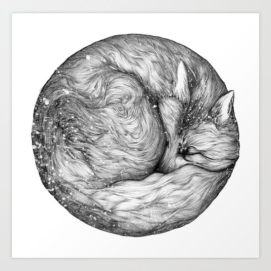 The Infinite Fox Art Print