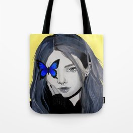 Blue Eyed Butterfly Tote Bag