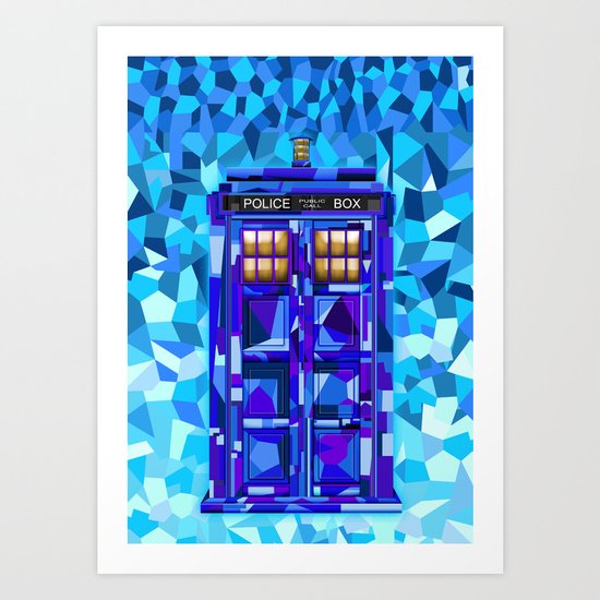 Phone booth Tardis doctor who cubic art iPhone 4 4s 5 5c 6, pillow case, mugs and tshirt Art Print