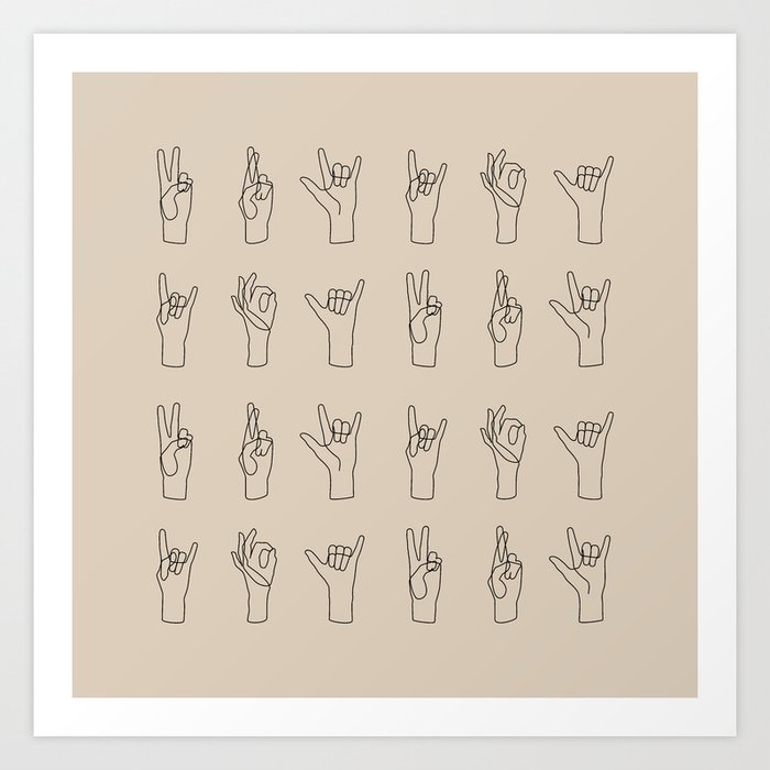 All I Have To Say In Beige Art Print