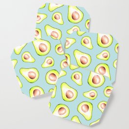 Avocado Pattern - Neo Mint Coaster