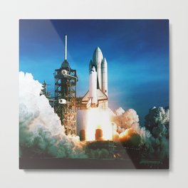 Space Shuttle Launch Metal Print