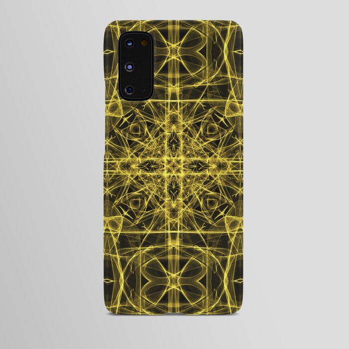 Liquid Light Series 29 ~ Yellow Abstract Fractal Pattern Android Case