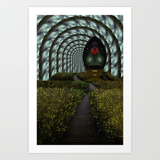 Keep your heart in a happy place Art Print
