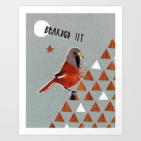 Bearded tit! Art Print