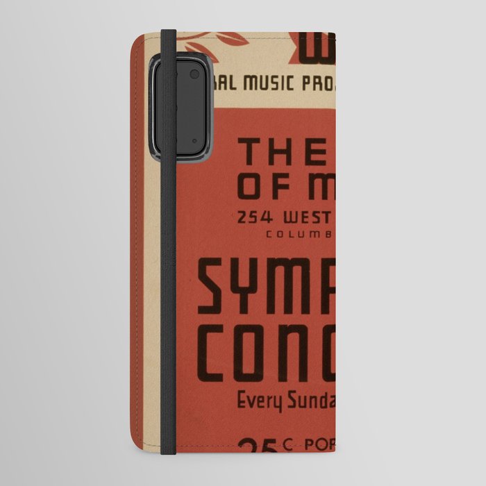 Federal Music Project Of New York City - Retro  Vintage Music Symphony  Android Wallet Case