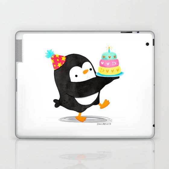Birthday Penguin Laptop & iPad Skin