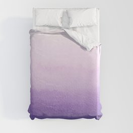 Scandinavian Watercolor Purple Gradient  Duvet Cover