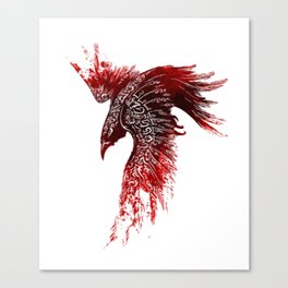 Norse Raven Viking Symbol Crow Blood Canvas Print