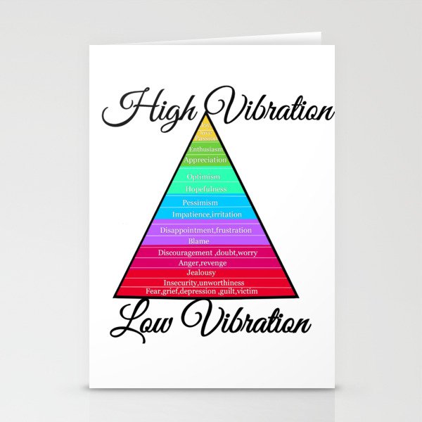 Emotional scale chart.Vibrational scale graphic  Stationery Cards
