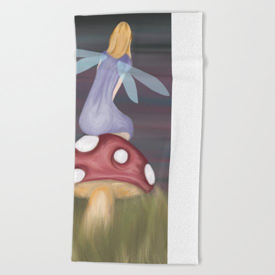 Toadstool Fairy Beach Towel