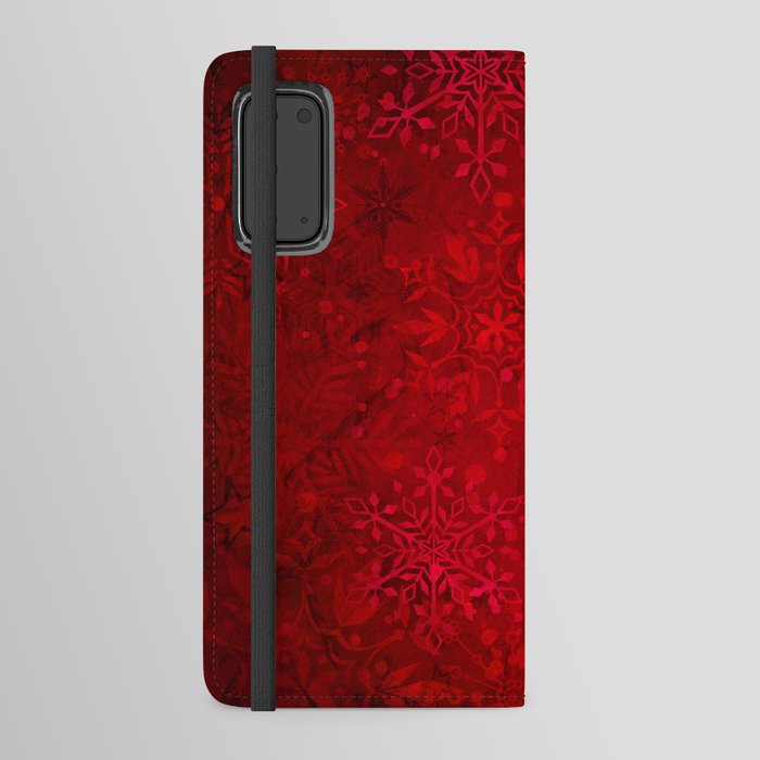 Red Christmas Pattern Android Wallet Case