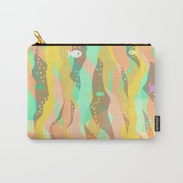 Life at the bottom of the ocean, abstract wild underwater print Carry-All Pouch | Seaweed, Aquatic, Fish, Children, Nursery, Bottom, Fishing, Wildlife, Underwater, Water 