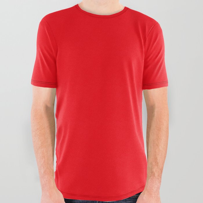Electric Red All Over Graphic Tee