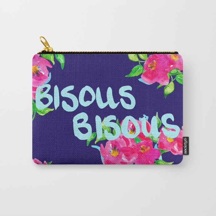 blue bisous bisous Carry-All Pouch