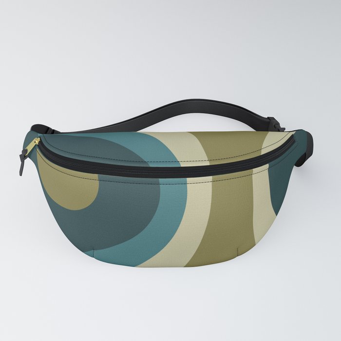 Colorful geometric composition - green Fanny Pack