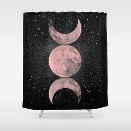 Pink Moon Symbol Shower Curtain