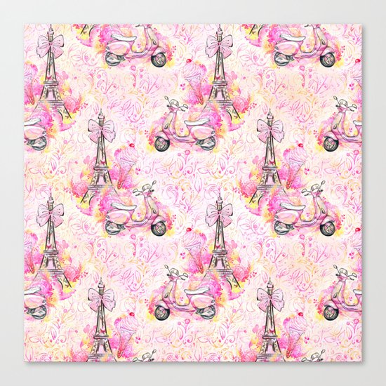 Fashion and Paris #3 Canvas Print