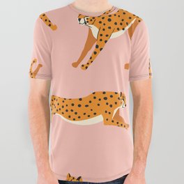 Cheetahs pattern on pink All Over Graphic Tee