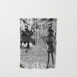 Fearless Girl and the Charging Bull Wall Hanging