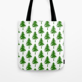 Green pine trees pattern Tote Bag