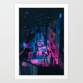 Neon in Hong Kong Art Print