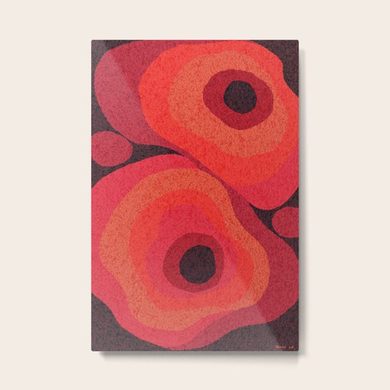 Danish Digital Flower Rug Metal Print