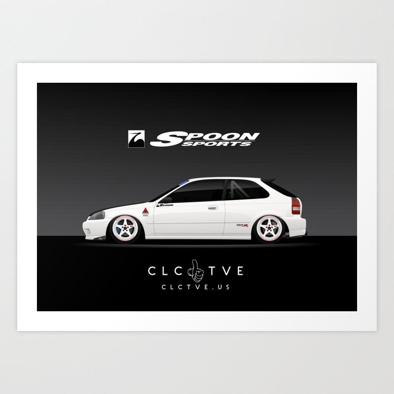 Spoon Ek9 Civic Type R Art Print By Collective Society6