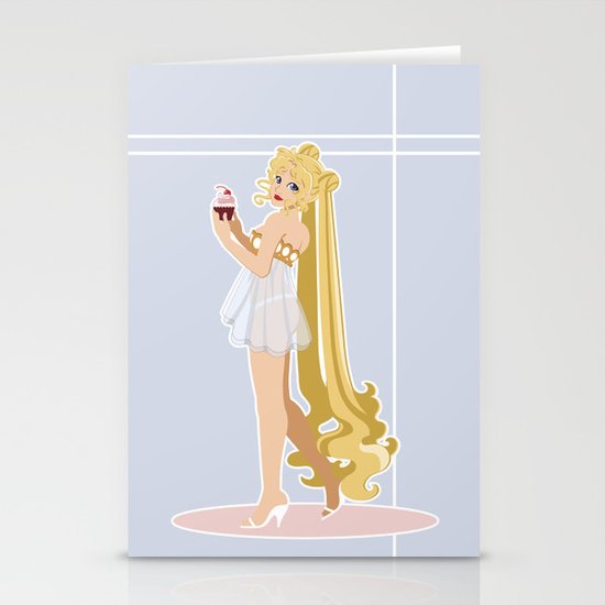 Sailor Moon Pinup - Usagi Cupcake Stationery Cards