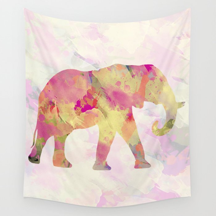 Abstract Elephant II Wall Tapestry