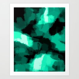 Emmy Emerald Green Abstract Art Art Print By Allyjcat Society6