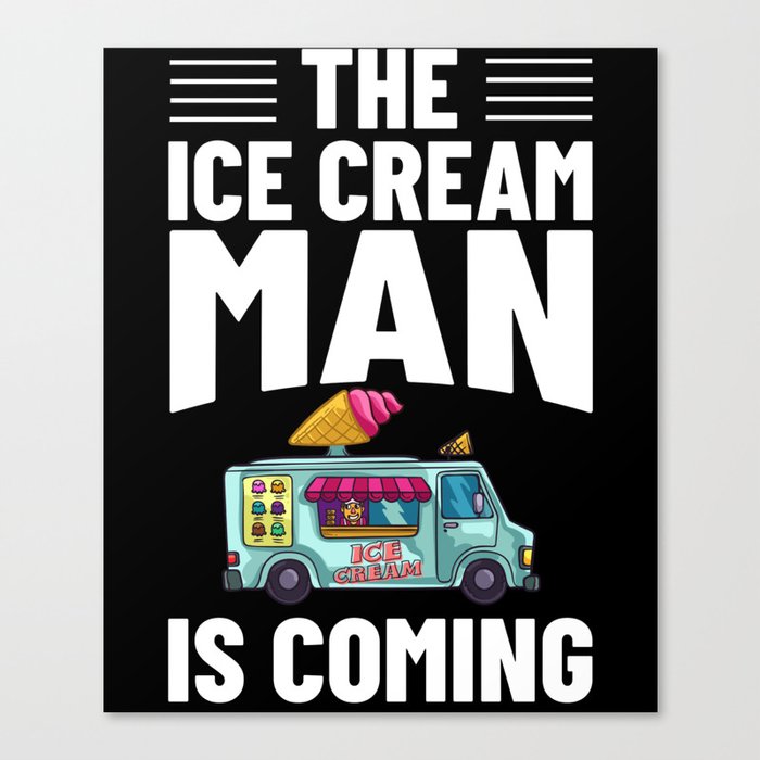 Ice Cream Truck Driver Ice Cream Van Man Canvas Print