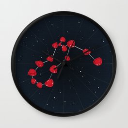 Aquarius + January Garnet Wall Clock