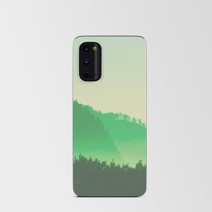 Sunset Seaside Beach Oregon Coast Green Forest Ombre Mural Landscape Northwest Mountain Tillamook Pacific Ocean  Android Card Case
