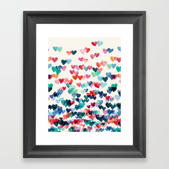 Heart Connections - watercolor painting Framed Art Print