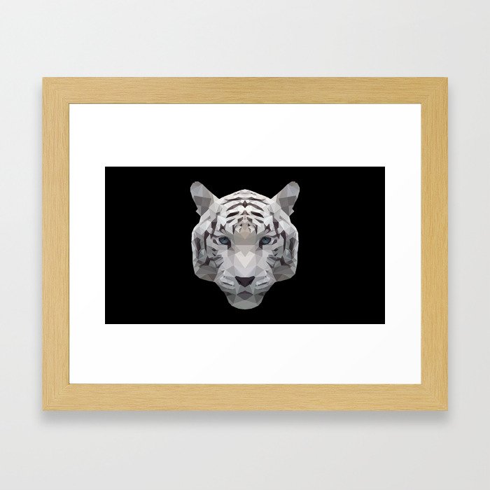 White Tiger Framed Art Print
