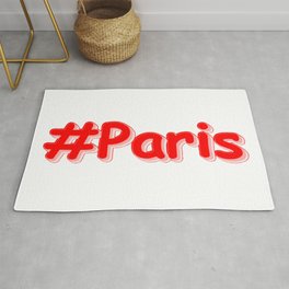 "#Paris" Cute Design. Buy Now Area & Throw Rug