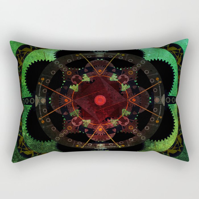Space Time Clock Rectangular Pillow