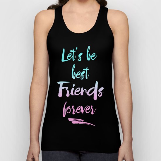 Best Friends Forever pastel typography Unisex Tank Top