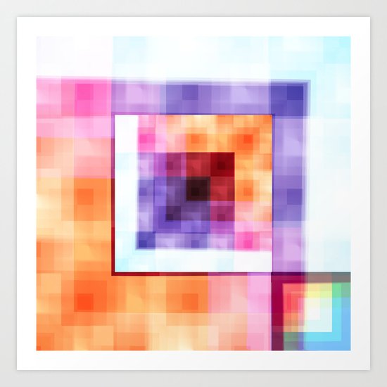 Squares abstract Art Print by christinebssler Society6