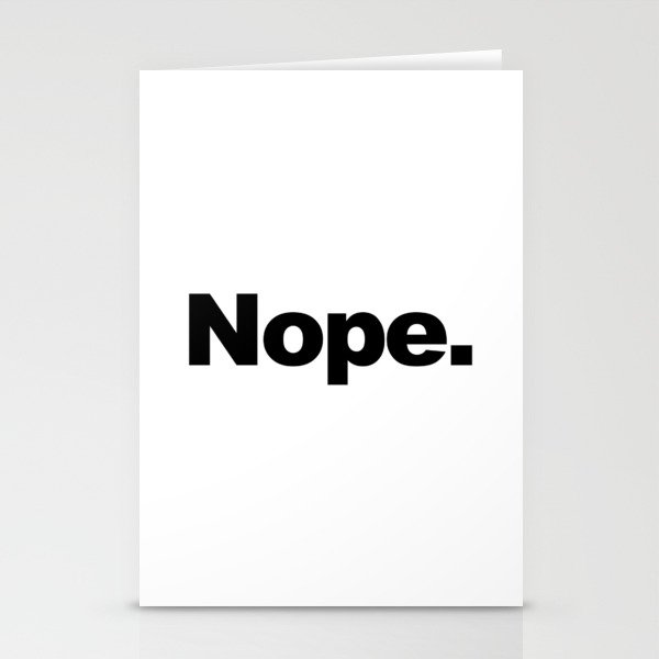 Nope. Stationery Cards