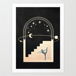 Star Light Beyond the Arch Art Print | Line, Moon, Meditation, Star, Light, Sun, Way, Starway, The, Woman 