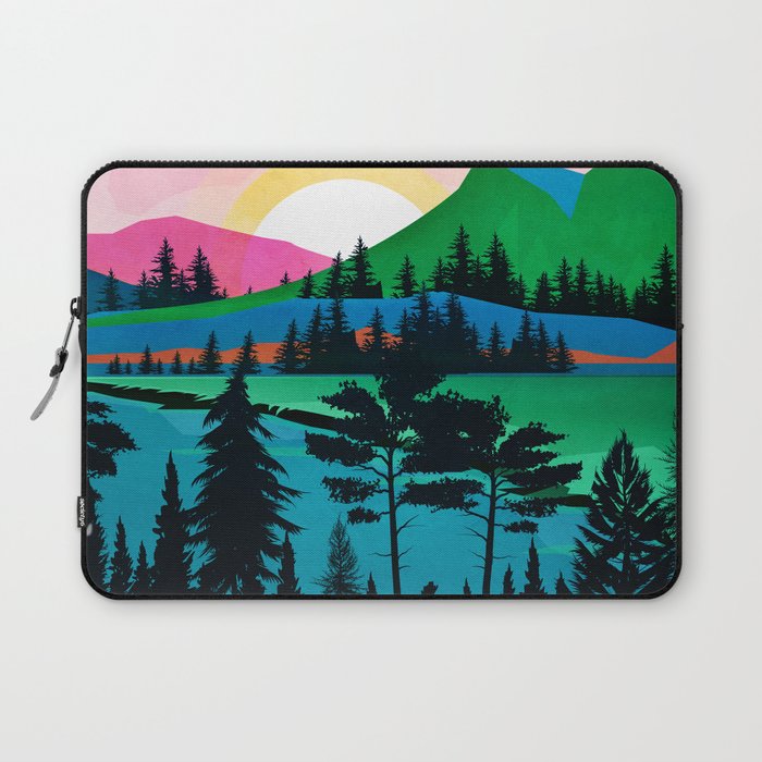 Colorful Mountain Sunrise Laptop Sleeve