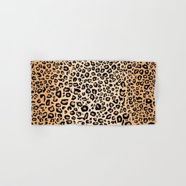 Tan Leopard Print Hand & Bath Towel